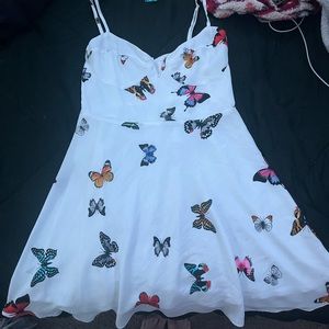 White Butterfly Dress